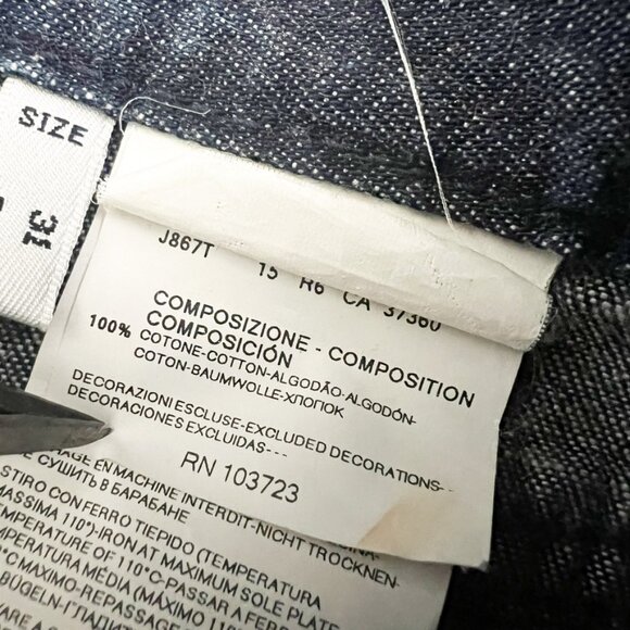 AJ Armani Jeans Women's Size 31 Dark Blue Wash Mid Rise Straight Leg Denim - Picture 7 of 16